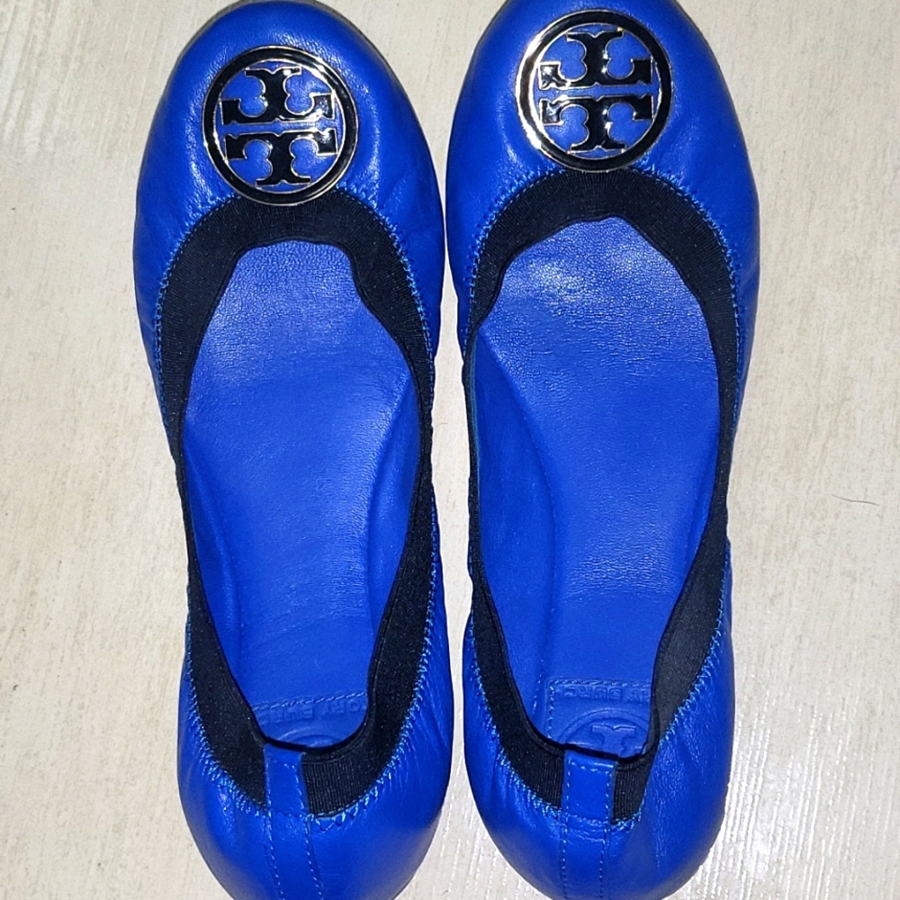 Tory Burch Blue and Navy Flats